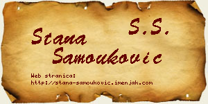 Stana Samouković vizit kartica